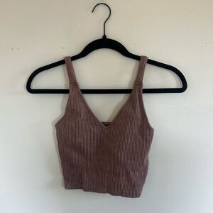 Ribbed V-Neck Tank Top